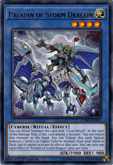 Paladin of Storm Dragon [CYHO-EN031] Rare 