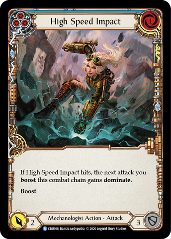 High Speed ​​Impact (Blue) [CRU108] (Crucible of War) 1st Edition Rainbow Foil 