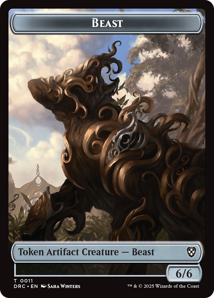 Construct // Beast (0011) Double-Sided Token [Aetherdrift Tokens] 