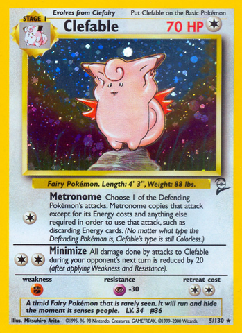 Clefable (5/130) [Base Set 2] 