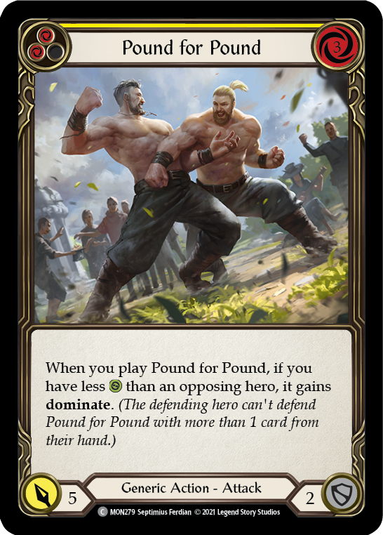 Pound for Pound (Yellow) [MON279-RF] (Monarch) 1st Edition Rainbow Foil 