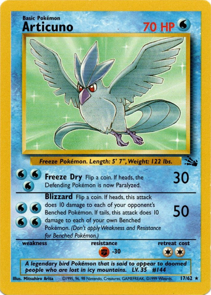 Articuno (17/62) [Fossil Unlimited] 