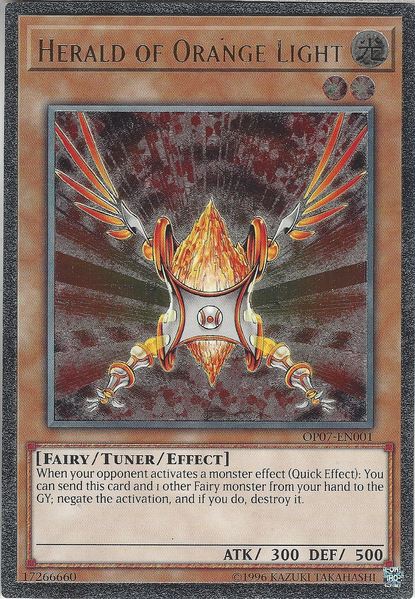 Herald of Orange Light [OP07-EN001] Ultimate Rare 
