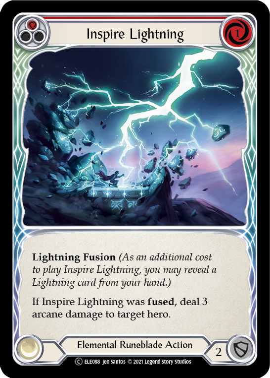 Inspire Lightning (Red) [U-ELE088] (Tales of Aria Unlimited) Unlimited Rainbow Foil 
