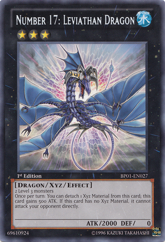 Number 17: Leviathan Dragon [BP01-EN027] Rare 