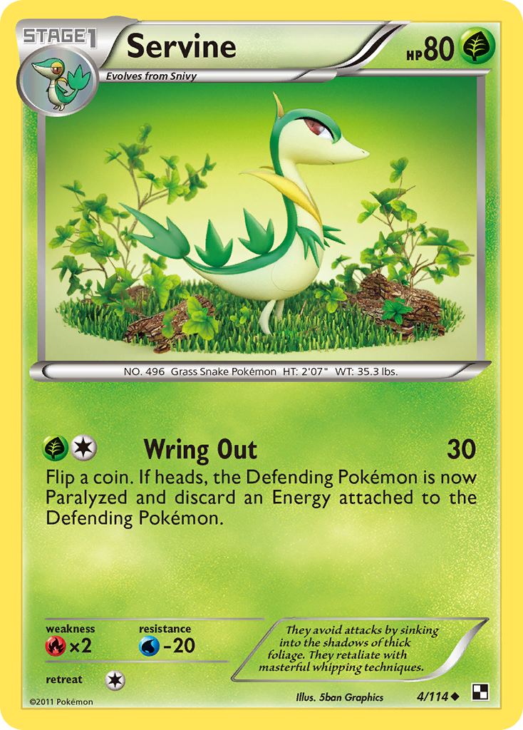 Servine (4/114) [Black &amp; White: Base Set] 