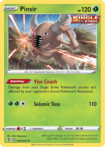 Pinsir (001/203) [Sword &amp; Shield: Evolving Skies] 