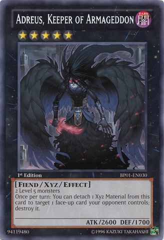 Adreus, Keeper of Armageddon [BP01-EN030] Rare 