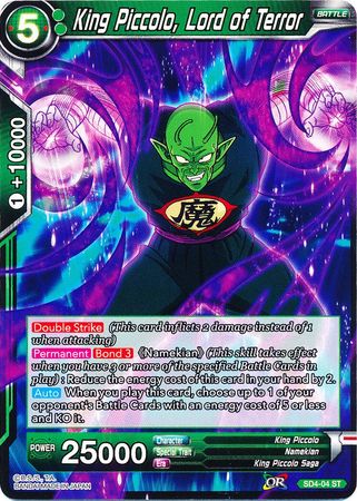 King Piccolo, Lord of Terror (Starter Deck - The Guardian of Namekians) (SD4-04) [Colossal Warfare] 