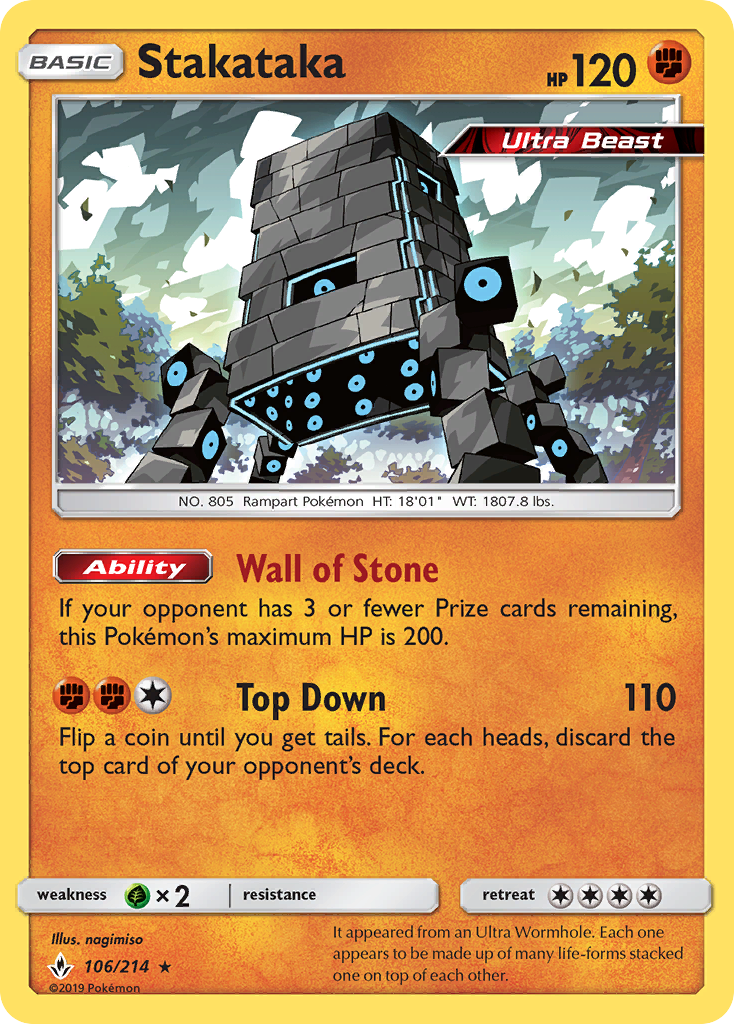 Stakataka (106/214) [Sun &amp; Moon: Unbroken Bonds] 