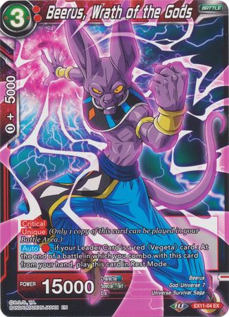 Beerus, Wrath of the Gods (EX11-04) [Universe 7 Unison] 