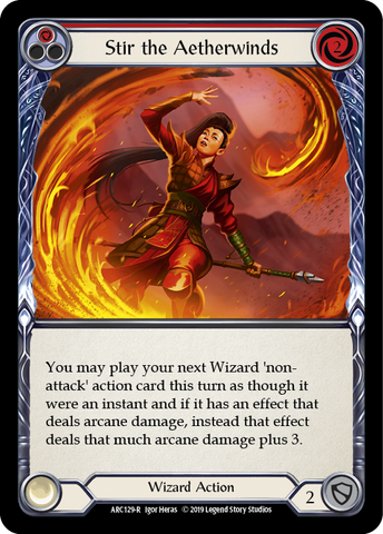 Stir the Aetherwinds (Red) [ARC129-R] (Arcane Rising) 1st Edition Rainbow Foil 