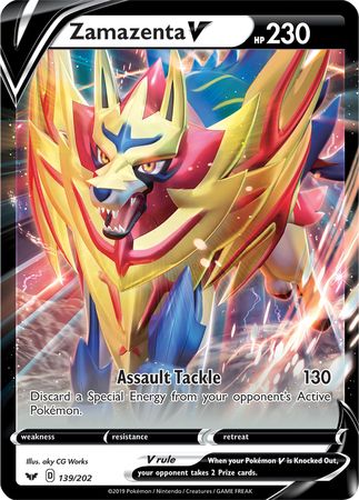 Zamazenta V (139/202) (Jumbo Card) [Sword &amp; Shield: Base Set] 