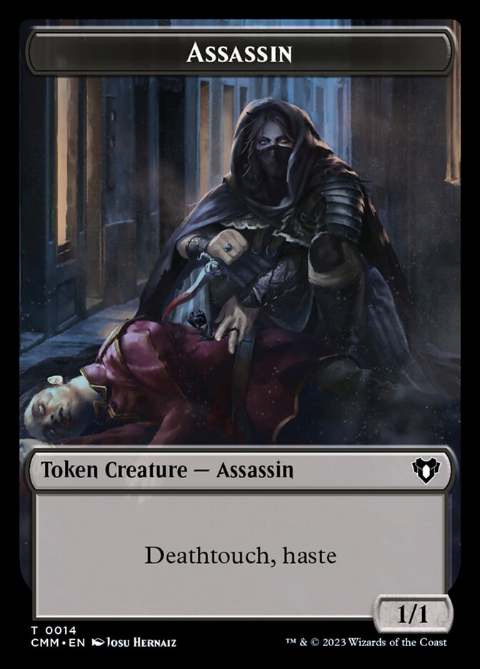 Treasure // Assassin Double-Sided Token [Commander Masters Tokens] 