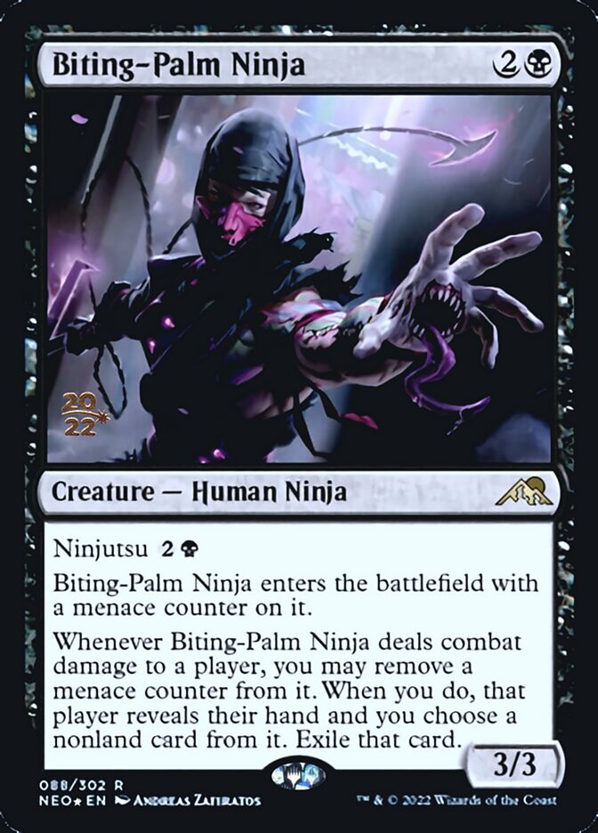 Biting-Palm Ninja [Kamigawa: Neon Dynasty Prerelease Promos] 