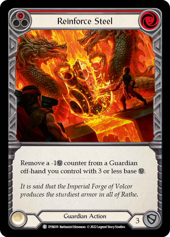 Reinforce Steel (Red) [DYN039] (Dynasty) Rainbow Foil