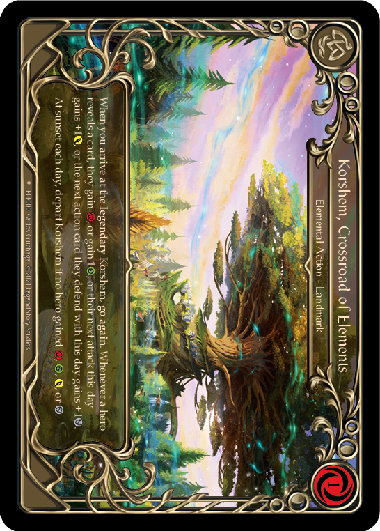 Korshem, Crossroad of Elements [ELE000] (Tales of Aria) 1st Edition Cold Foil 