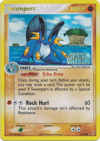 Swampert (27/100) (Stamped) [EX: Crystal Guardians] 