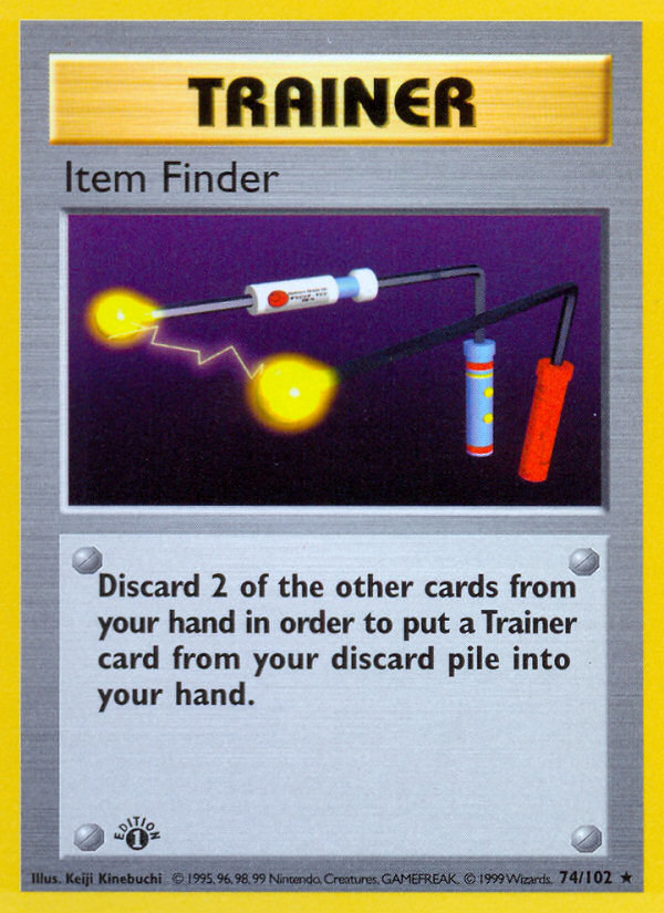 Item Finder (74/102) (Shadowless) [Base Set 1st Edition] 