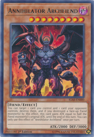 Annihilator Archfiend [IGAS-EN000] Rare 