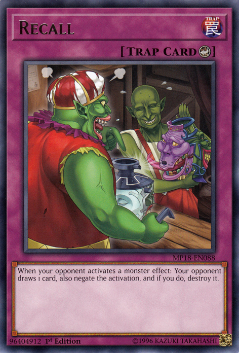 Recall [MP18-EN088] Rare 