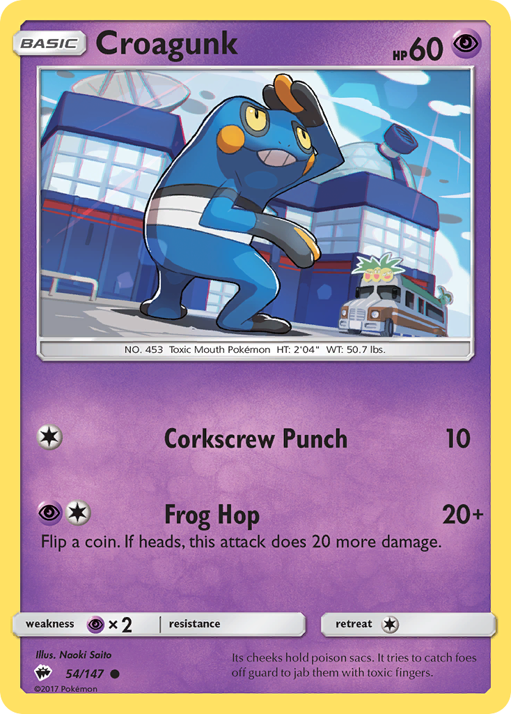Croagunk (54/147) [Sun &amp; Moon: Burning Shadows] 
