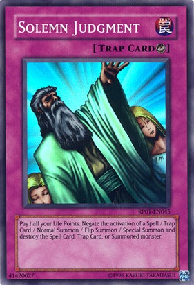 Solemn Judgment [RP01-EN045] Super Rare 