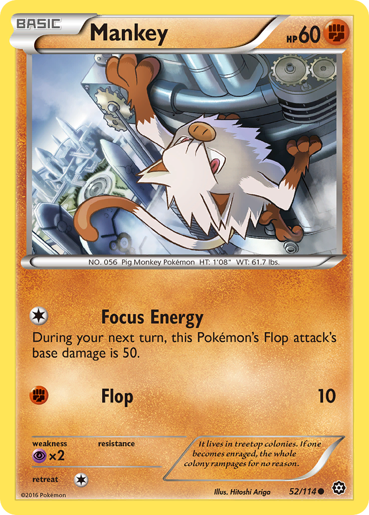 Mankey (52/114) [XY: Steam Siege] 