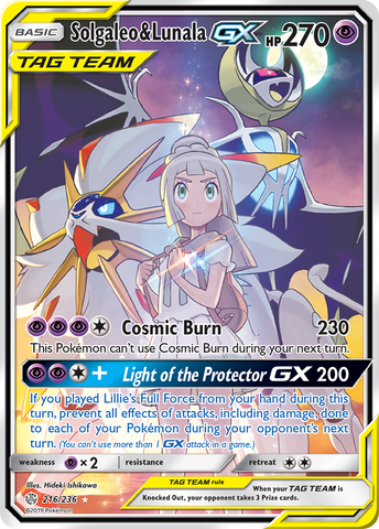 Solgaleo &amp; Lunala GX (216/236) [Sun &amp; Moon: Cosmic Eclipse] 