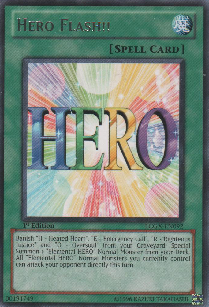 Hero Flash!! [LCGX-EN092] Rare 