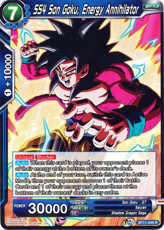 SS4 Son Goku, Energy Annihilator (BT11-049) [Vermilion Bloodline] 