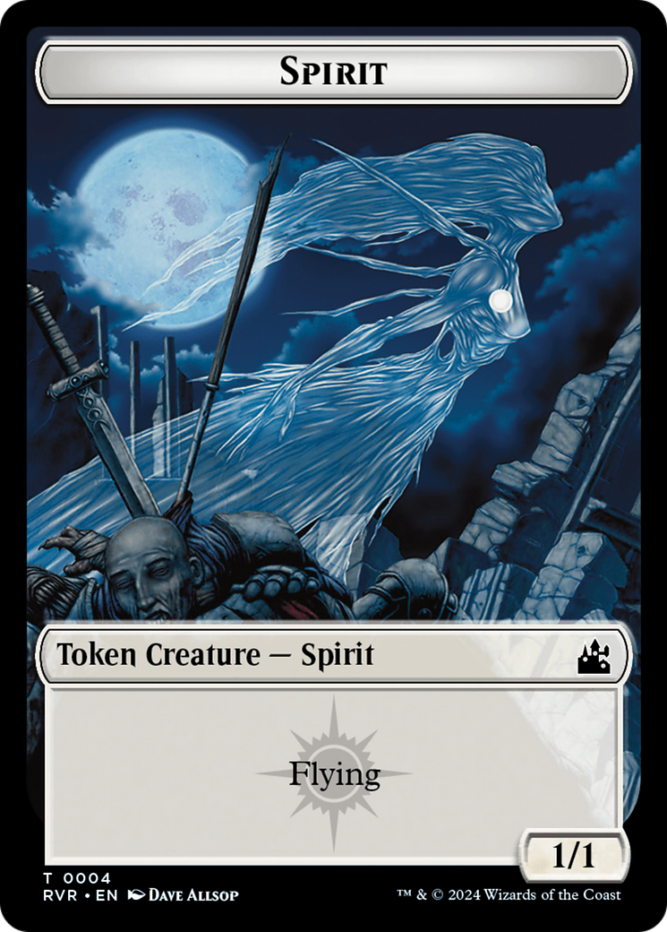 Bird // Spirit (0004) Double-Sided Token [Ravnica Remastered Tokens] 