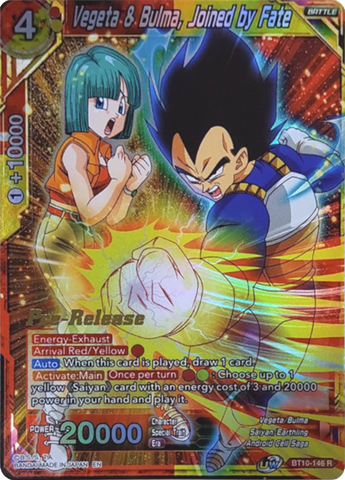 Vegeta &amp; Bulma, Joined by Fate (BT10-146) [Rise of the Unison Warrior Prerelease Promos] 