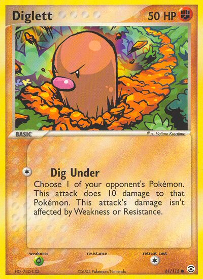 Diglett (61/112) [EX: FireRed &amp; LeafGreen] 