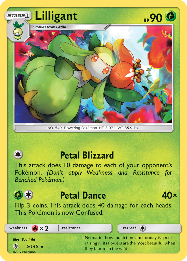 Lilligant (5/145) [Sun &amp; Moon: Guardians Rising] 