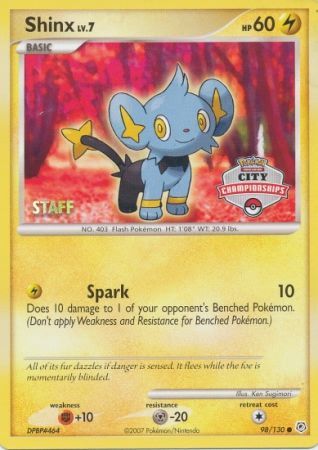 Shinx (98/130) (Staff City Championships Promo) [Nintendo: Black Star Promos] 