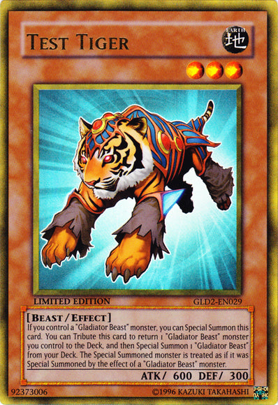 Test Tiger [GLD2-EN029] Ultra Rare 
