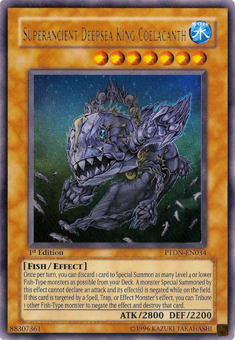Superancient Deepsea King Coelacanth [PTDN-EN034] Ultra Rare 