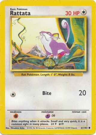 Rattata (61/102) [Base Set Unlimited] 