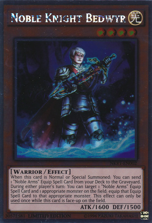 Noble Knight Bedwyr [NKRT-EN002] Platinum Rare 