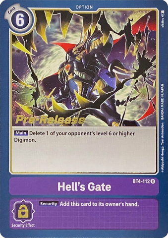 Hell's Gate [BT4-112] [Great Legend Pre-Release Promos] 