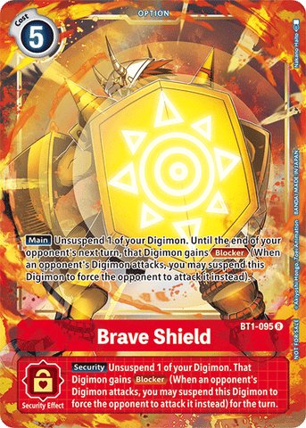 Brave Shield [BT1-095] (Dash Pack) [Release Special Booster Ver.1.5 Promos] 