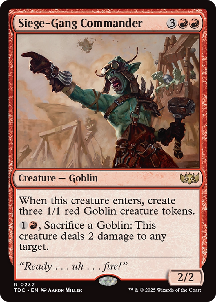 Siege-Gang Commander [Tarkir: Dragonstorm Commander] 
