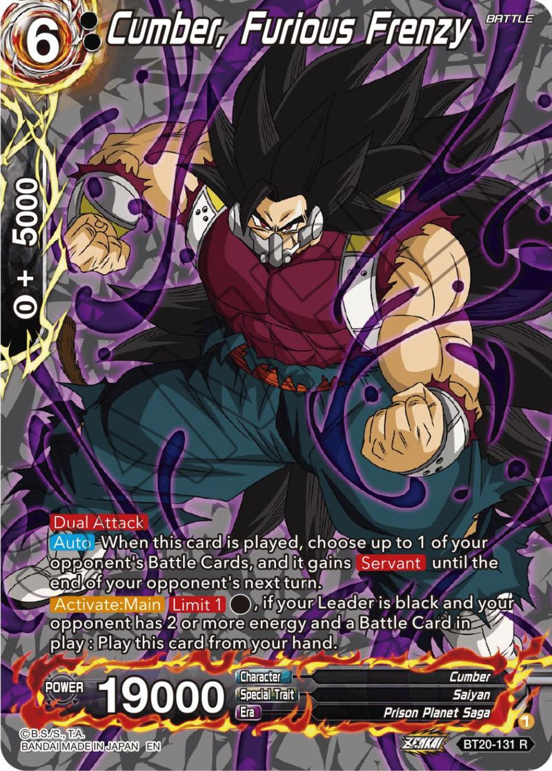 Cumber, Furious Frenzy (Silver Foil) (BT20-131) [Power Absorbed] 