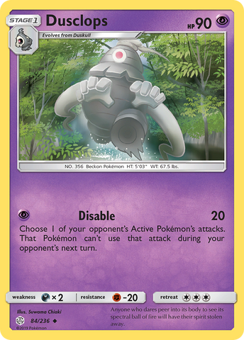 Dusclops (84/236) [Sun &amp; Moon: Cosmic Eclipse] 
