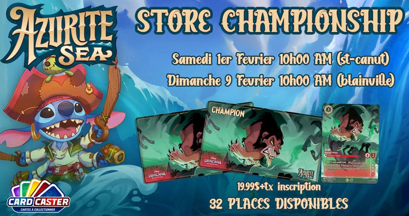 Disney Lorcana - Azurite Sea - Store Championship - Samedi 1er Février 10h00 - St-Canut