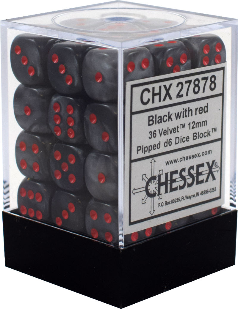 Dices (36D6) - Chessex Velvet (Choose your Color)