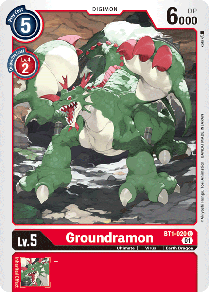Groundramon [BT1-020] (Alternative Art) [Starter Deck: Gallantmon] 