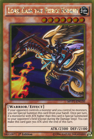 Lord Gaia the Fierce Knight [MVP1-ENG50] Gold Rare 