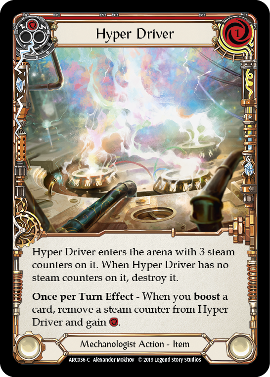 Hyper Driver [ARC036-C] (Arcane Rising) 1st Edition Rainbow Foil 
